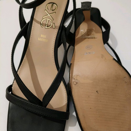 Exe leather sandals with straps like new, size 38, black