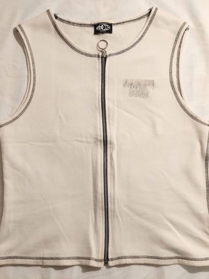 Frond γιλέκο μεταχειρισμένο unisex, μέγεθος S, άσπρο