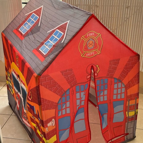 Children's play tent fire department theme like new
