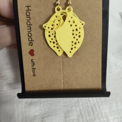 Simple Lemon 3D printing earrings made to order