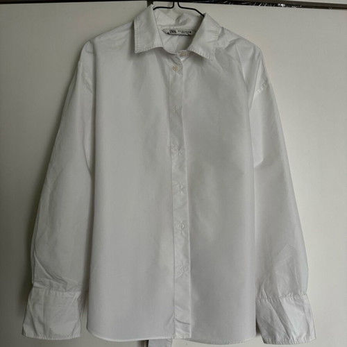 Zara white women's shirt size M used with open back