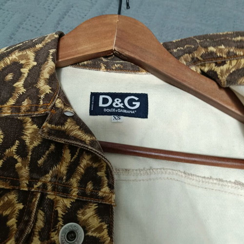 Dolce & Gabbana denim jacket animal print like new