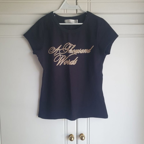 Zara T Shirt Medium Like New Black