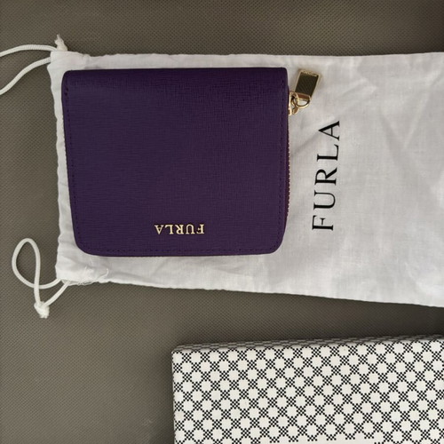 Furla leather wallet, purple