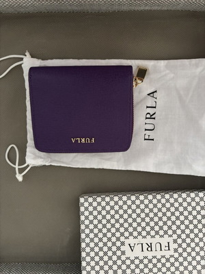 Furla leather wallet, purple