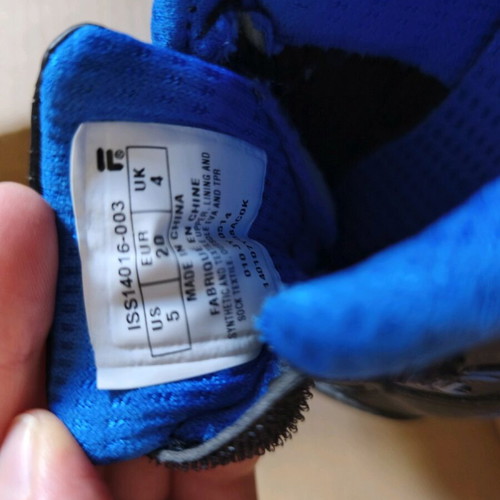 Baby shoes size 20 used, black and blue