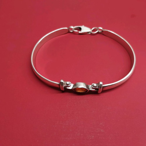 Silver bracelet like new with stone