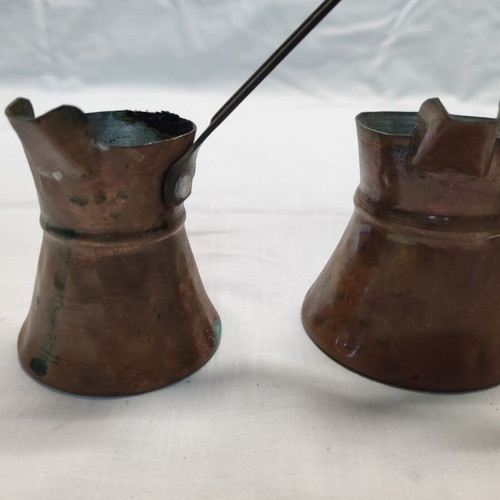 Old coffee pots used for hoboli, set of 4 pieces