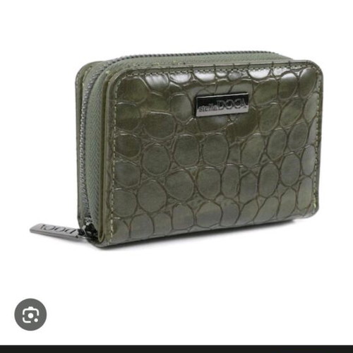 Stella Doca wallet new, olive with croco texture