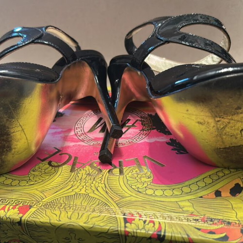 Versace for H&M black sandals size 36 like new leather