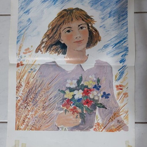 Collectible poster from the '80s used, size 50x35 cm