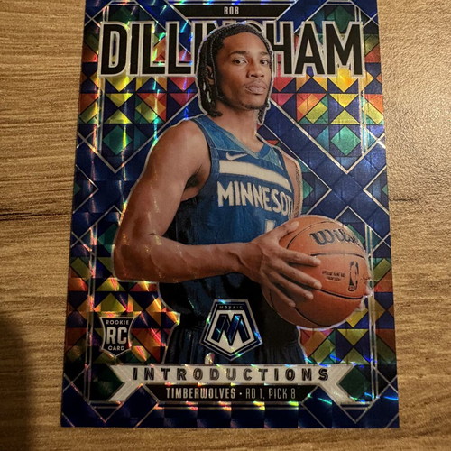 2024-25 Panini Mosaic Introductions Rob Dillingham #12 Blue Mosaic Prizm