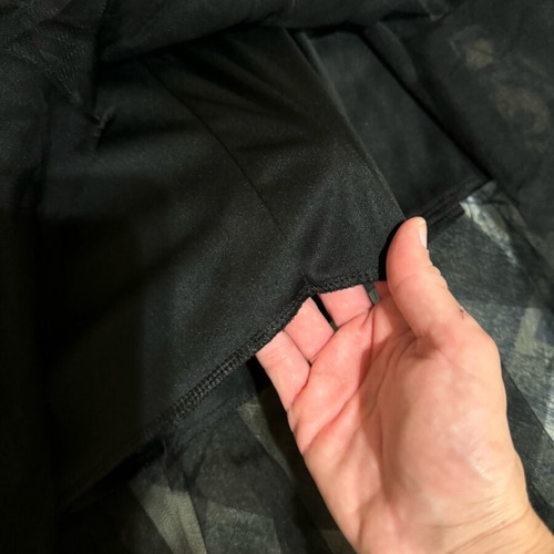 Tulle skirt asymmetrical with tutu points new, black