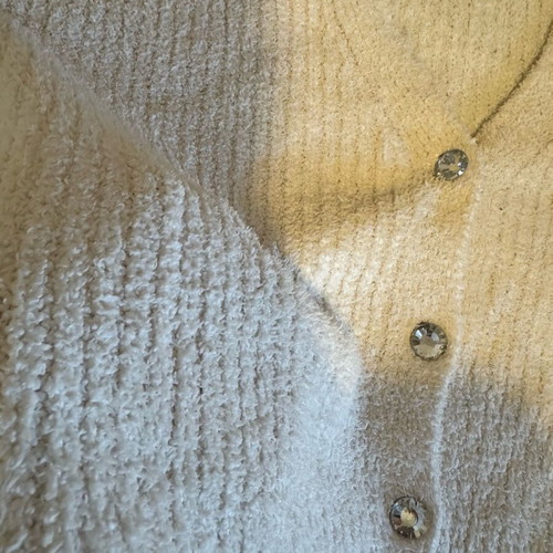 Bershka women's knitted cardigan like new, white