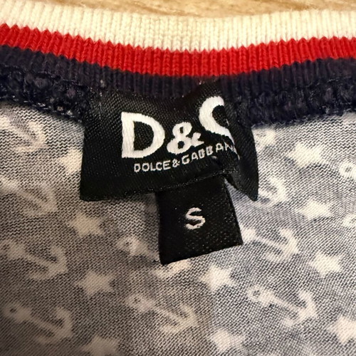 D&G top, blue multicolor, size S