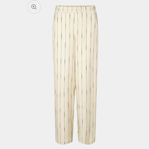 Linen wide pants Rue de Femme brand new, size S, beige striped