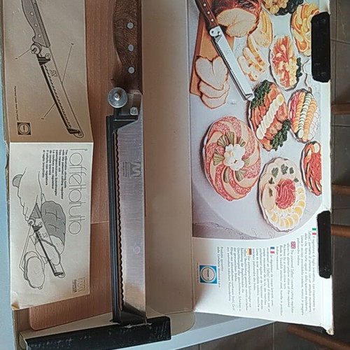 Adjustable Meat Cutting Knife Montana Italy with Cutting Board new
