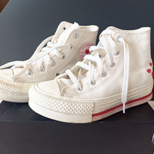 Converse Chuck Taylor All Star Eva Lift kids shoes like new, size 33, white pink