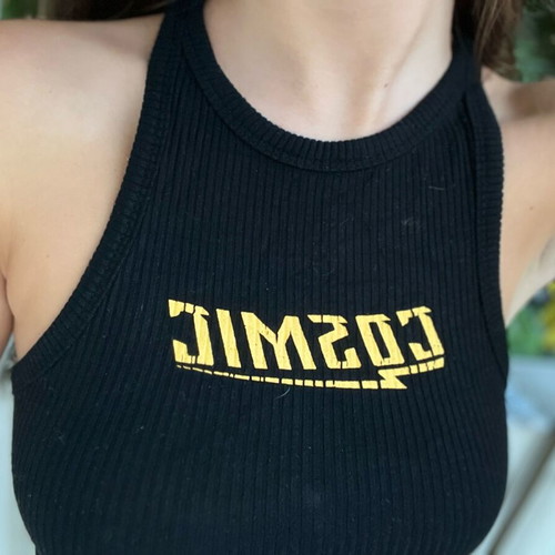 Bershka top like new, black, ribbed XS