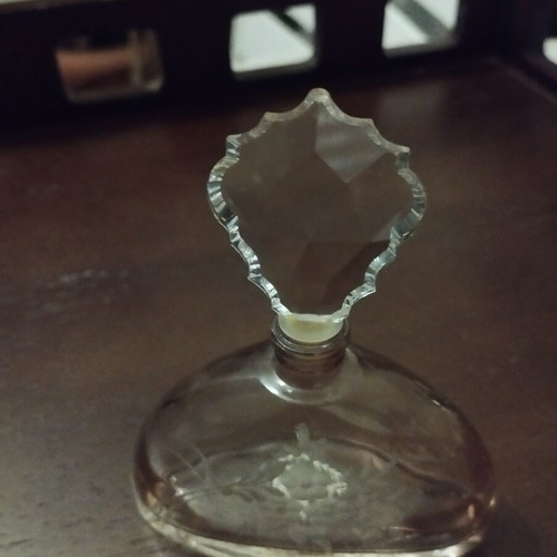 Vintage Italiani Crystal perfume bottle handmade in Italy used
