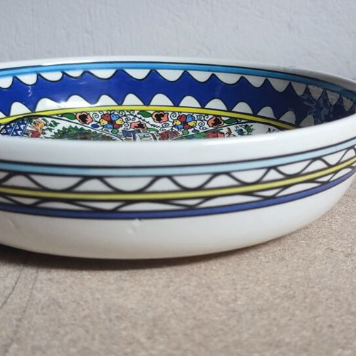 Handmade ceramic bowl Holy Land like new, Armenian art