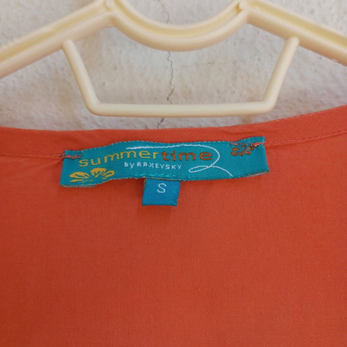 Summertime by Raxevsky Boho tunic blouse coral like new