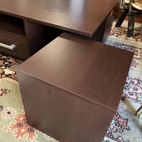 Coffee table Wenge 120x76x40 cm with 2 drawers and side table like new