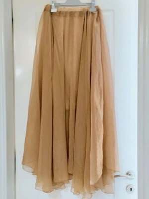 Fairy Skirt μακριά φούστα από σιφόν κομψή boho style, σαν καινούργια, μέγεθος M, μπεζ