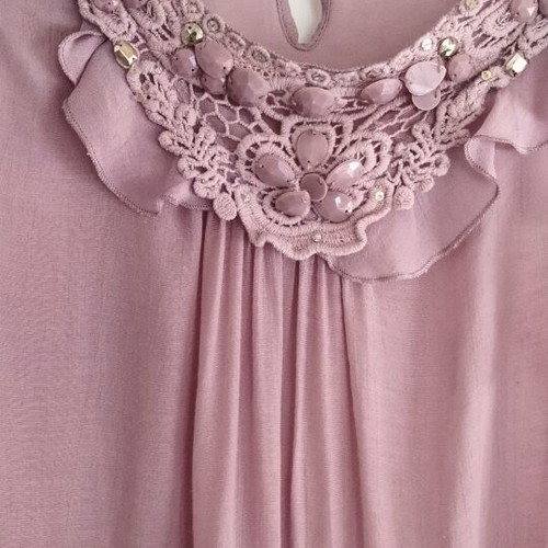 Amisu Sleeveless Blouse L like new, pink dusty apple