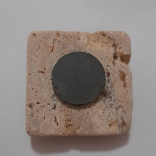 Handmade magnet from Limnos with natural porous stone and dried starfish