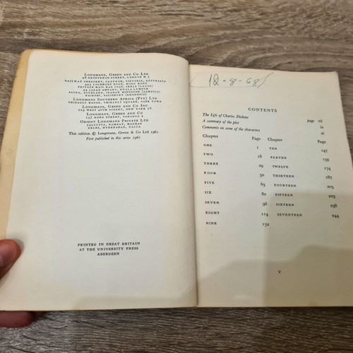 David Copperfield Longmans used book, Charles Dickens 1961-1968