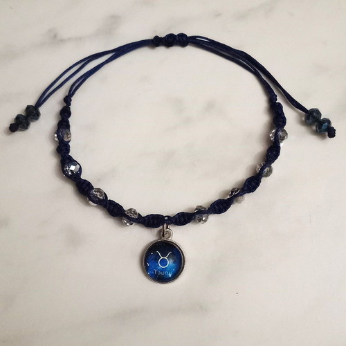 Women's Blue Taurus Zodiac Bracelet new