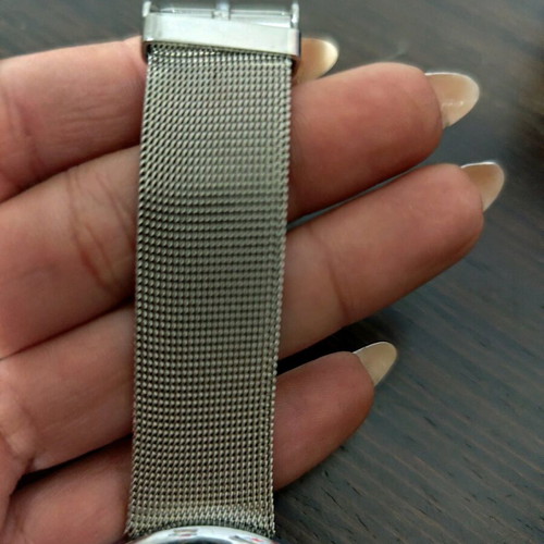 Steel watch like new with woven chain
