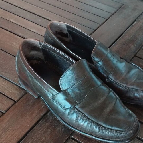 Clarks leather loafers used, size EU 45, brown