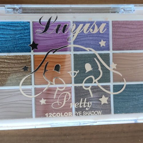 Eyeshadow and brush set new, 12 colors and 5 brushes