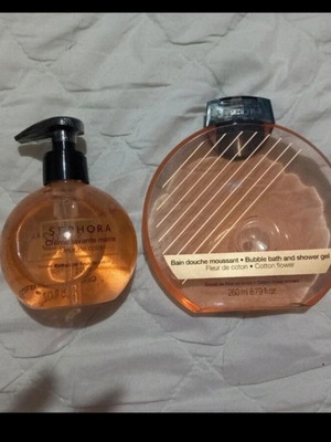Set of shower gels and hand soap unused, 2 pieces