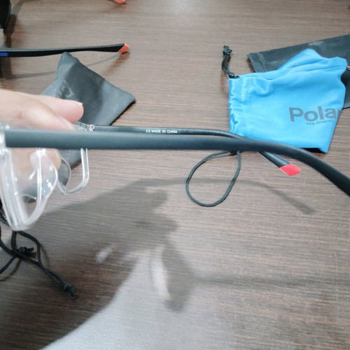 Transparent presbyopia glasses new with red details