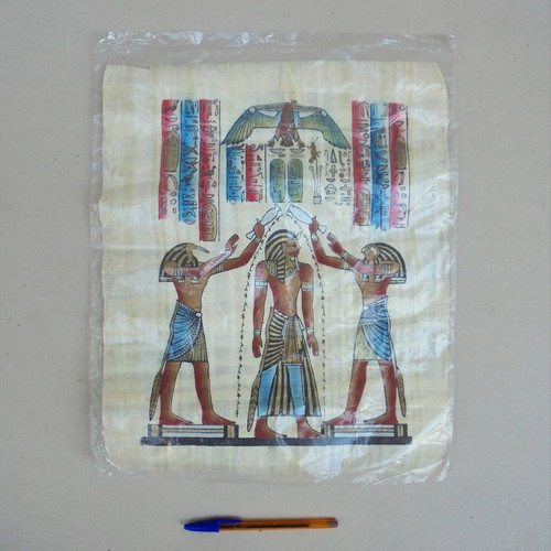 Papyrus sheet painted with traditional technique