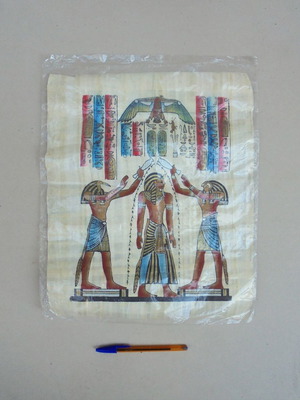 Papyrus sheet painted with traditional technique