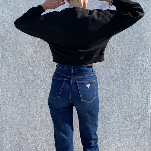 Pinko cropped sweatshirt like new, size S, black