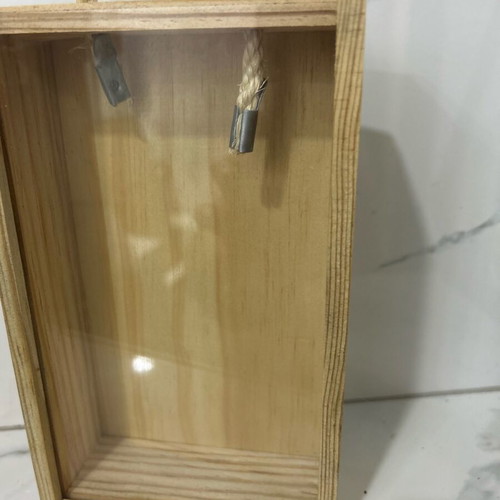 Ξύλινο κουτί με διαφανές καπάκι καινούργιο