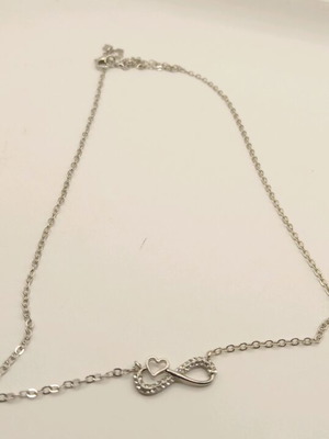 Necklace with papyrus element and heart new