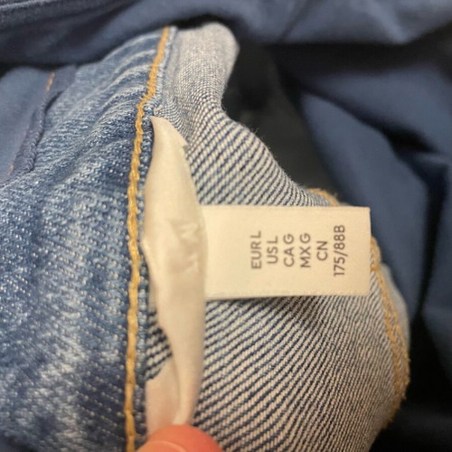 H&M Mama Straight Ankle Maternity Jeans L like new, blue with cotton panel