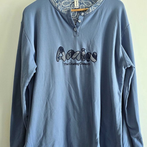 Pajama top XXL, blue cotton