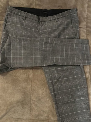 H&M Super Skinny Fit Pants size M like new, gray and white