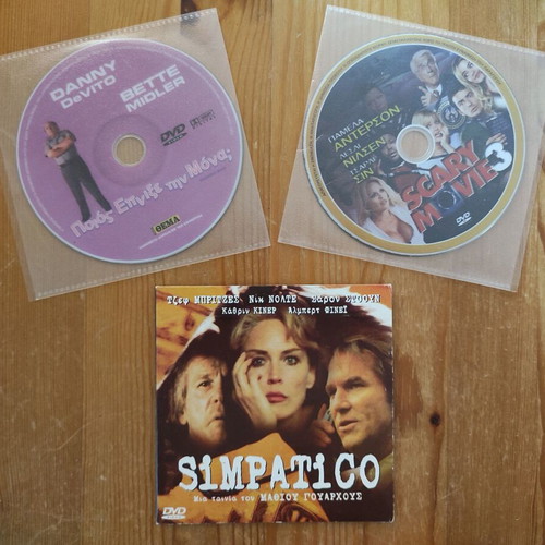 DVD pack of 3 movies: Scary Movie 3, Simpatico, Drowning Mona new