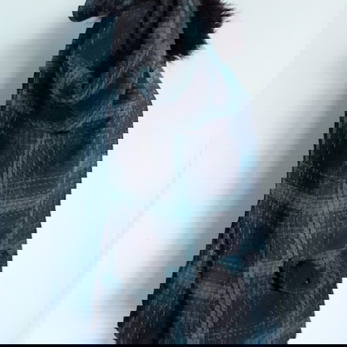 Γυναικείο παλτό Yessica καρό με αποσπώμενο γιακά, σαν καινούργιο, XL-XXL