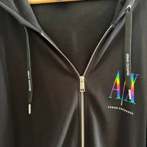 Armani Exchange black hoodie jacket size XL like new