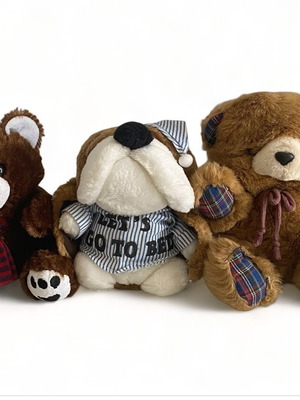 Λούτρινα ζωάκια σαν καινούργια, σετ 3 τεμαχίων