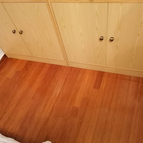 Double wooden bookcase used with 2 cabinets and 5 shelves